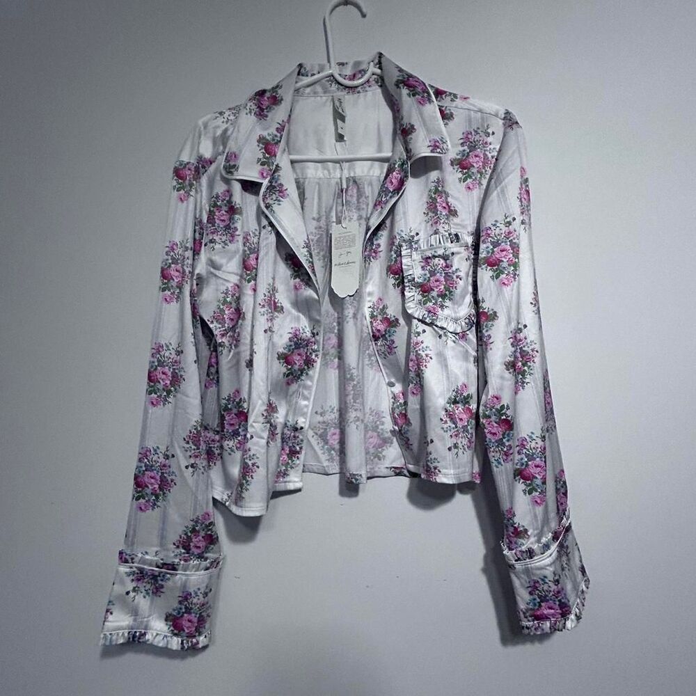 NWT For Love & Lemons Lailah Pajama Top Size M Cottagecore Floral